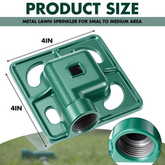 Baquler sprinkler connected to hose in use providing adjustable, precise watering