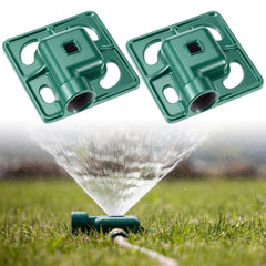 Baquler sprinkler front view showing durable cast iron and stable square shape