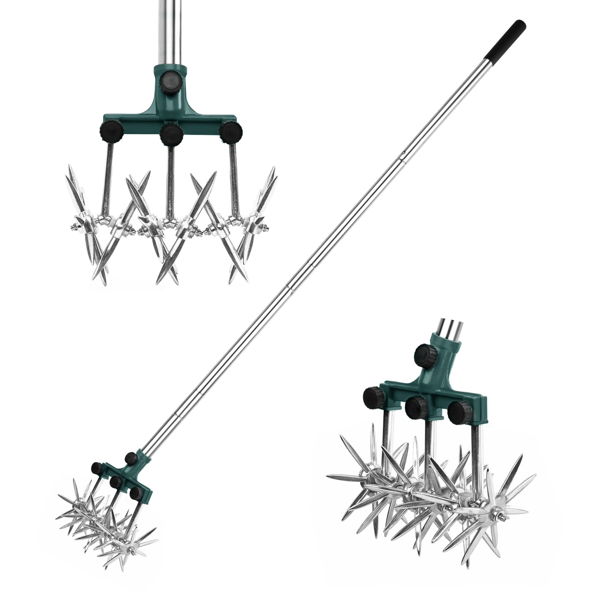 BARAYSTUS front view of cultivator showing full tool and benefits of compact design