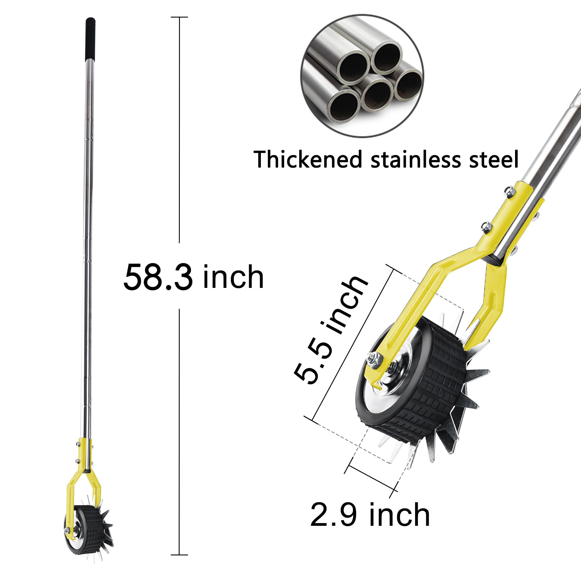 BARAYSTUS handle adjustment mechanism showing three height options