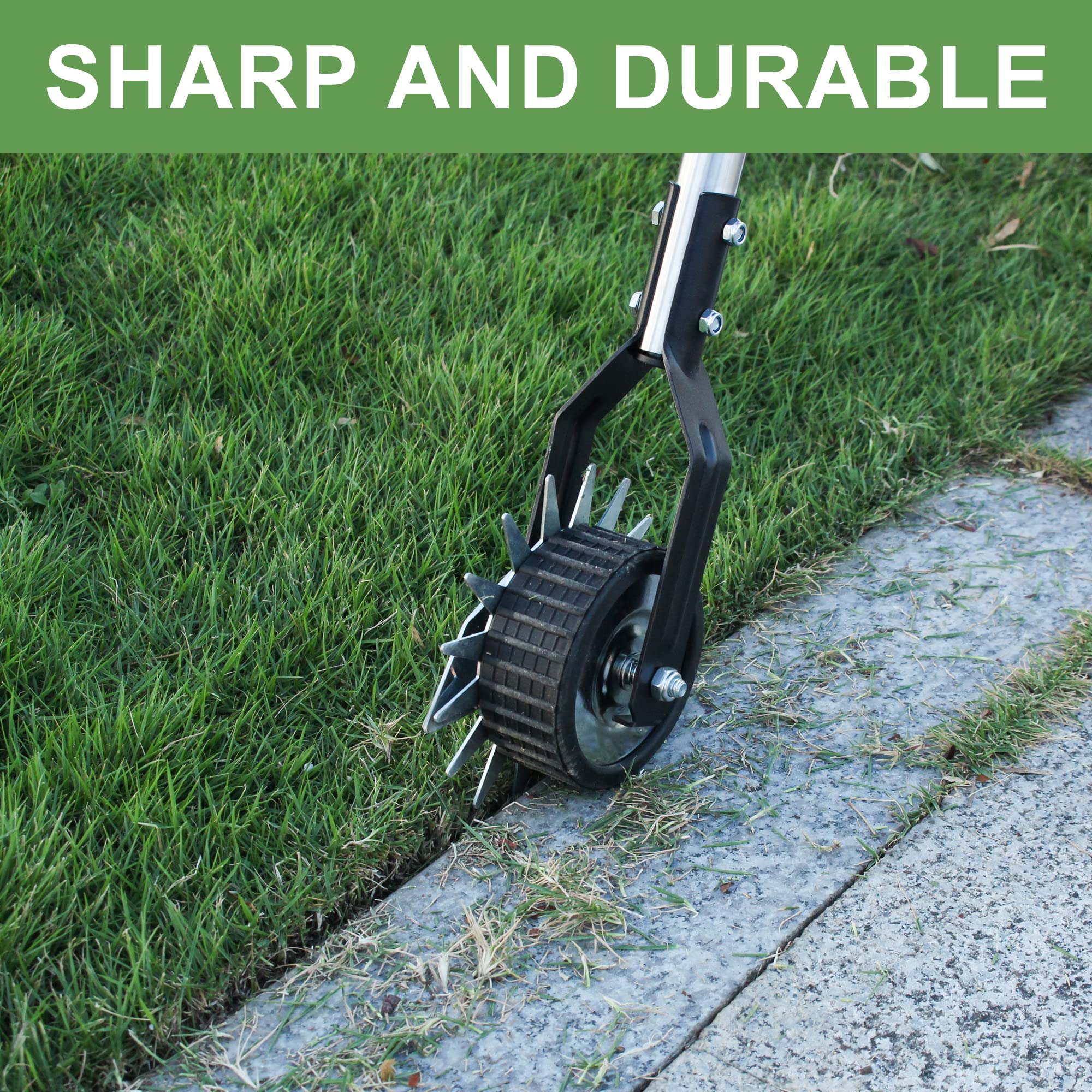 BARAYSTUS in use edging a sidewalk for tidy lawn edges