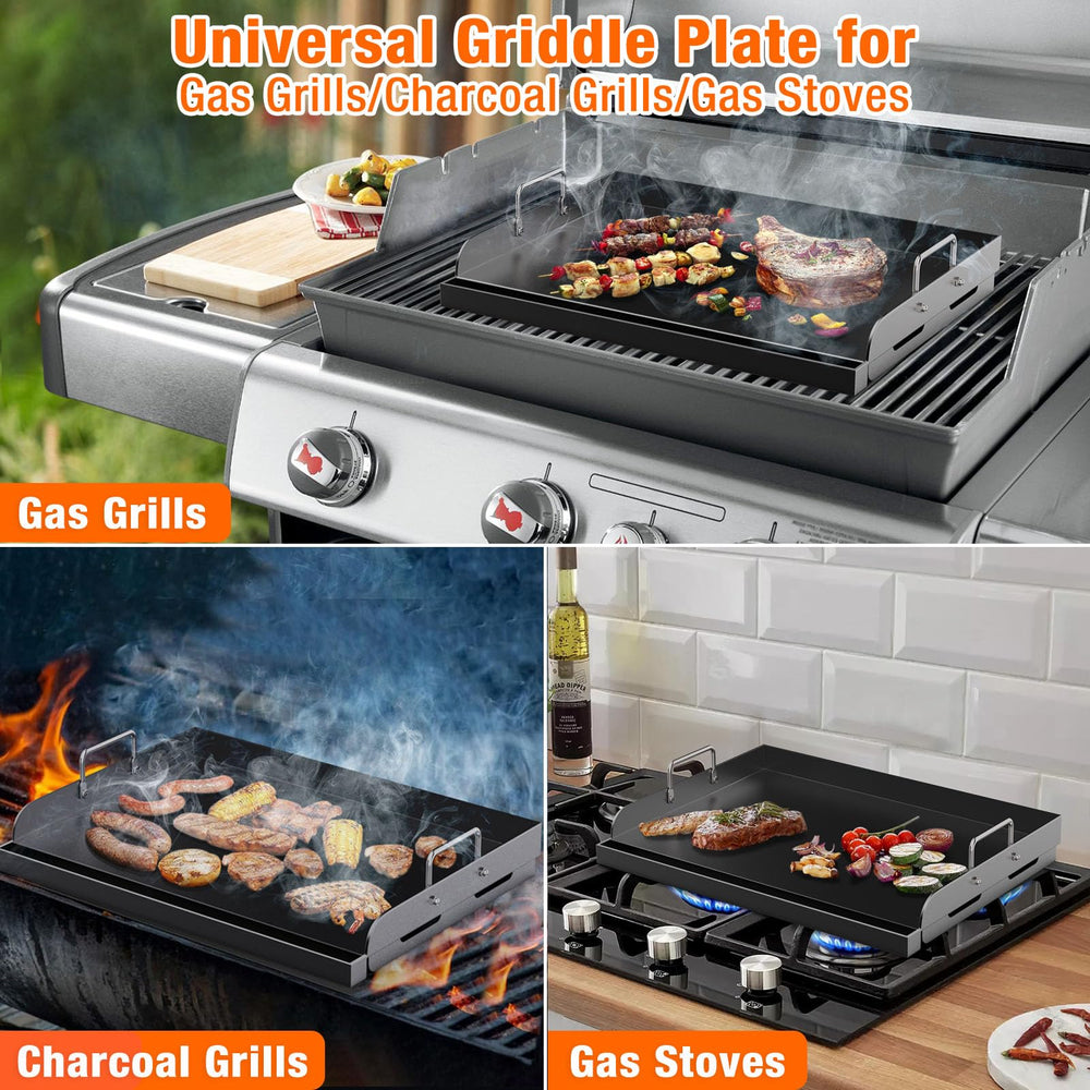 Barbqtime cooking eggs and pancakes demonstrating even heating and breakfast versatility