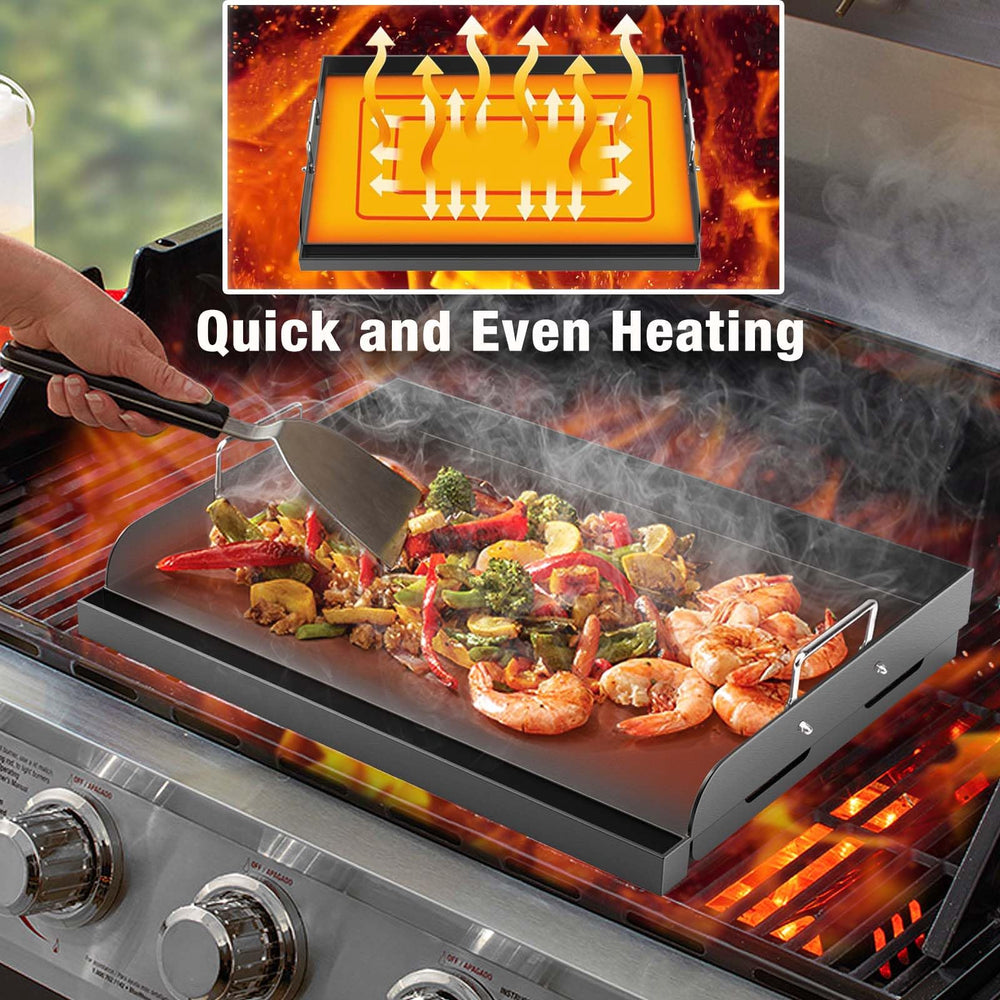 Barbqtime detachable handle detail for safer handling and easy repositioning