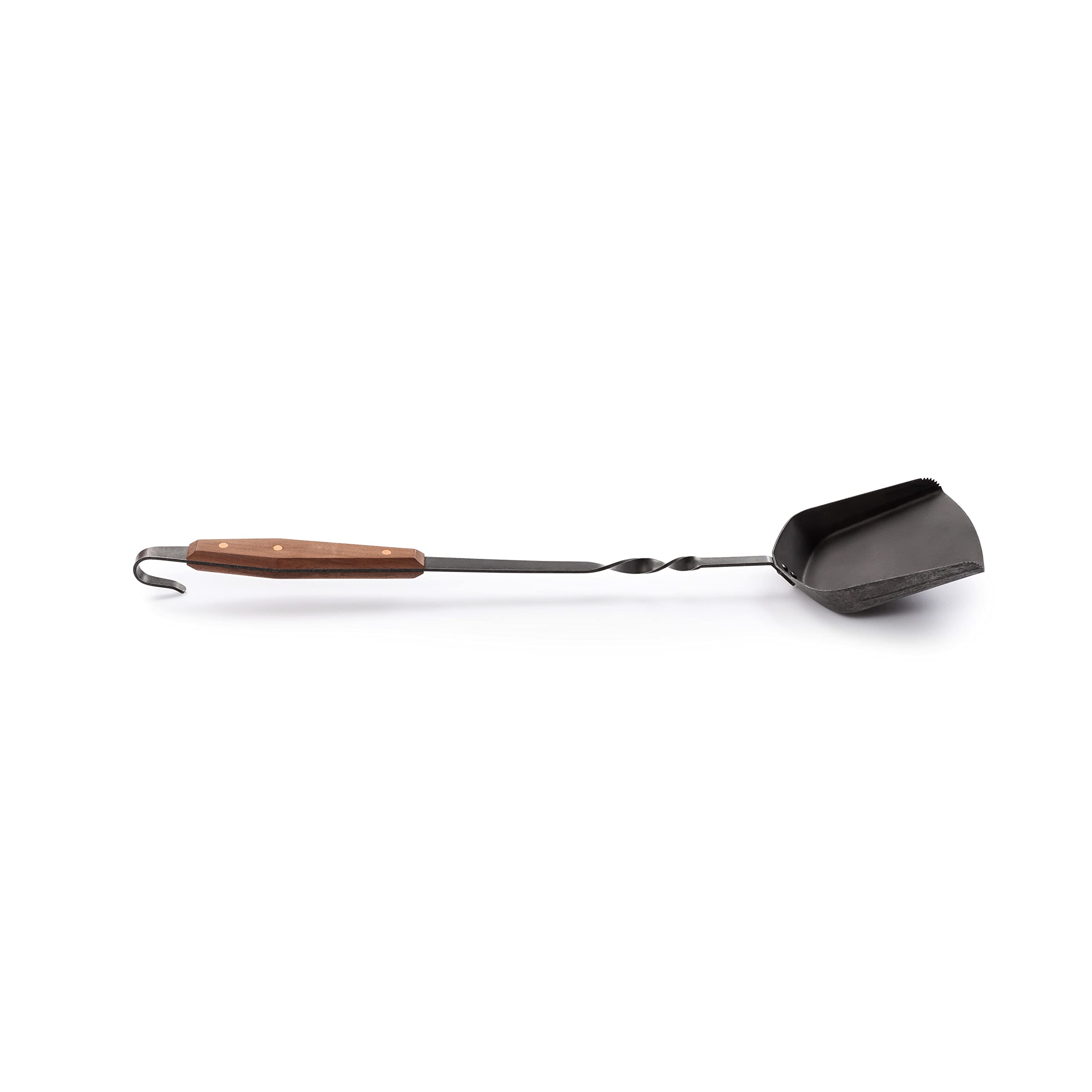 Barebones blade close-up showing hand-forged stainless steel durability and scoop capacity