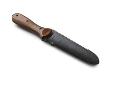 Barebones Hori Hori serrated edge detail for sawing roots and cutting tough material