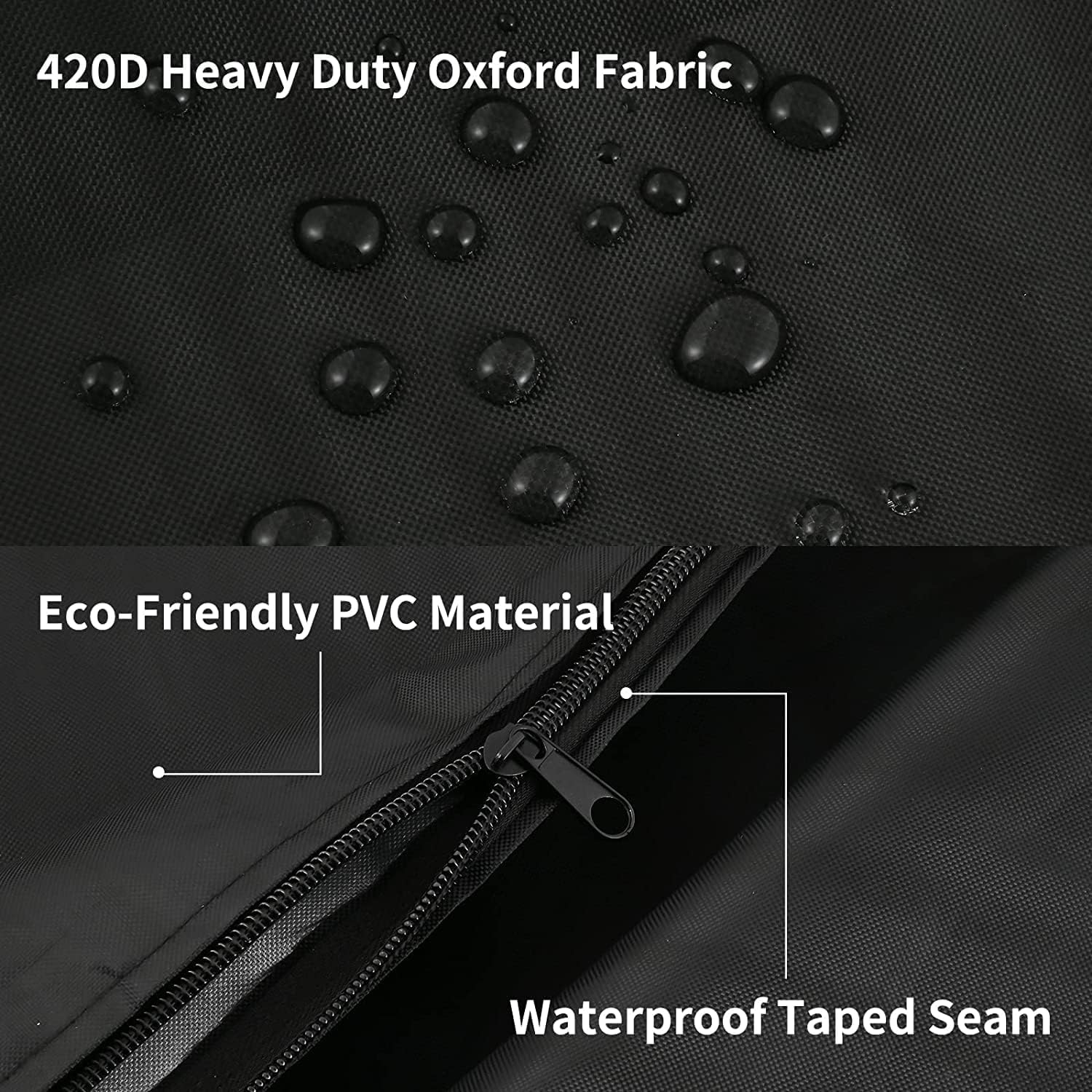 Barlic tote beside person showing cover size and scale for fit