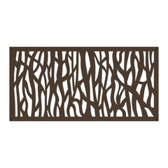 Barrette Sprig Umber front view showing full decorative pattern and finish benefits