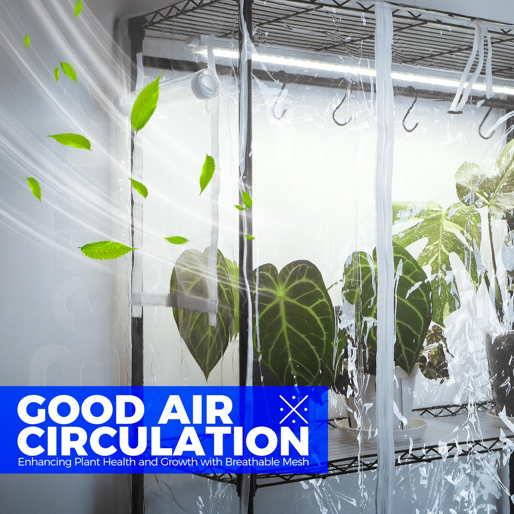 Barrina transparent EVA cover detail protecting plants while maintaining visibility