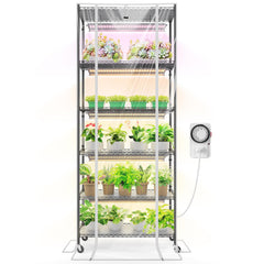 Barrina front view fully assembled showing vertical greenhouse benefits