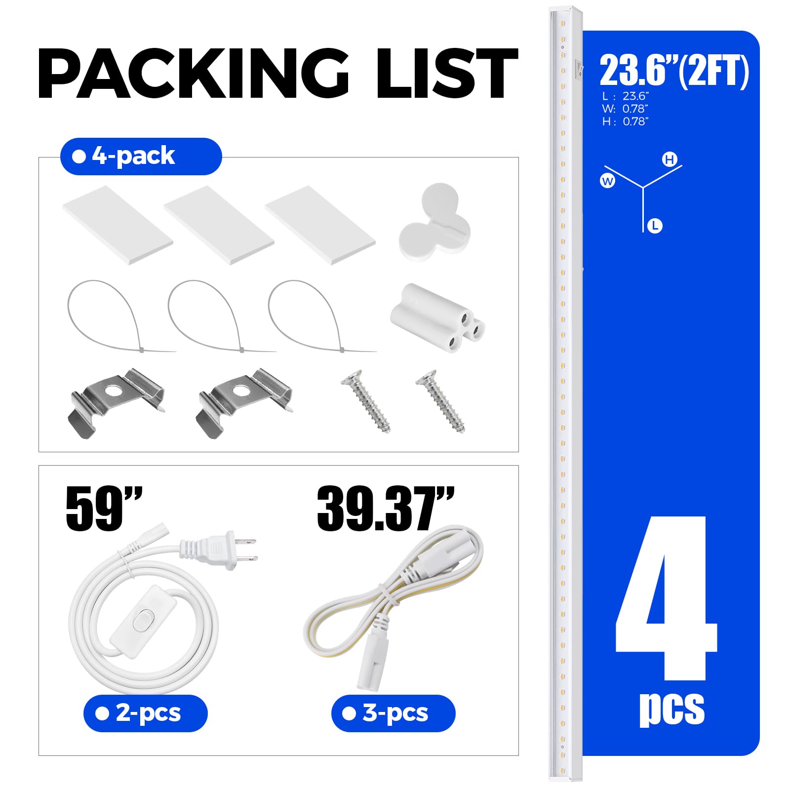 Barrina installation accessories arranged to show tapes, clips and ties for fast mounting
