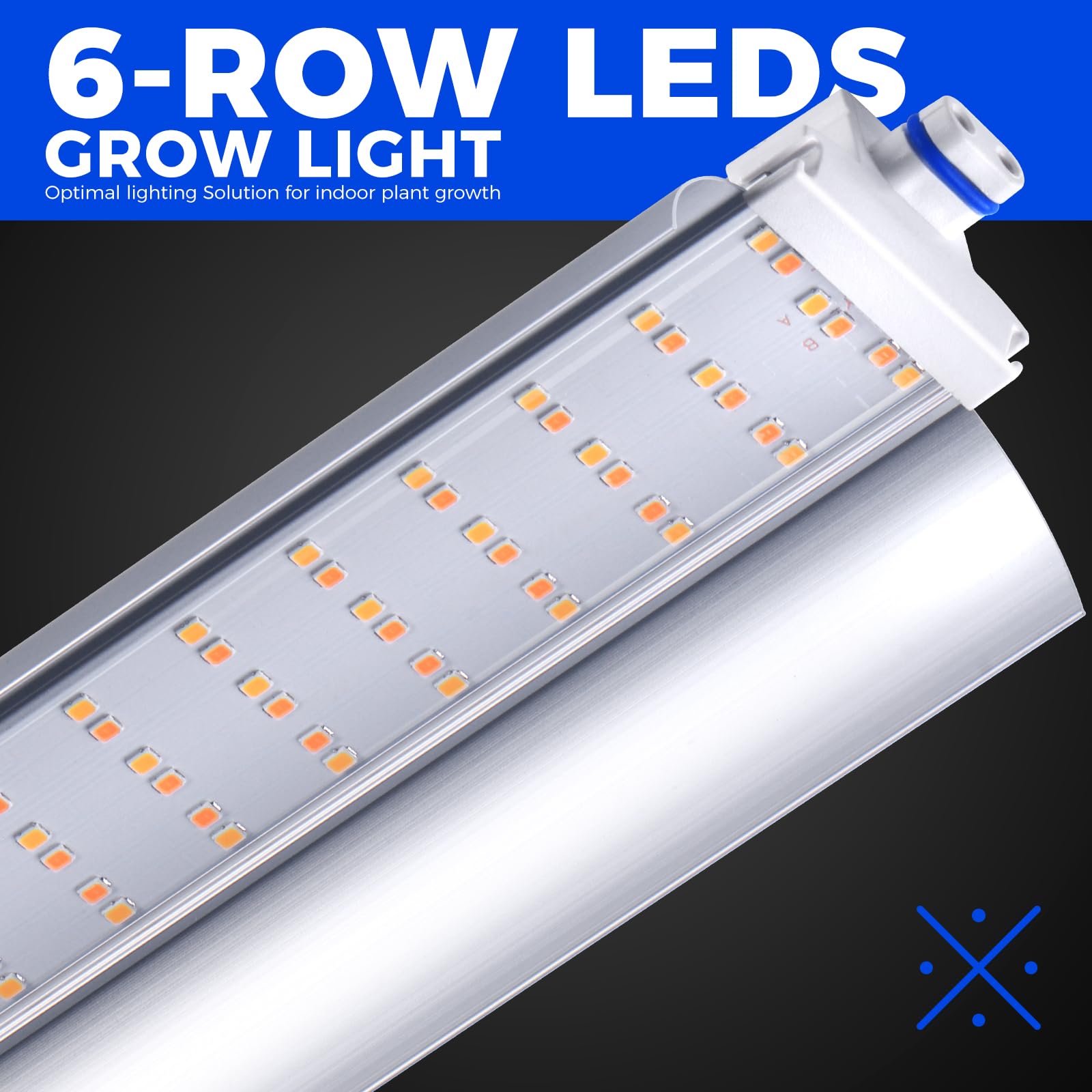 Barrina LED lighting with reflector focusing light for even growth