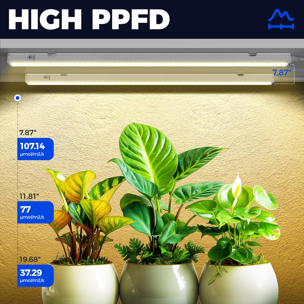 Barrina mounted under shelf lighting plants with bright full-spectrum benefit for growth