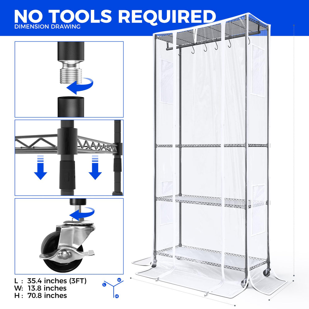 Barrina roll-up zippered door open for easy access and improved ventilation