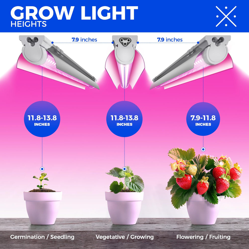 Barrina light strip under shelf creating dense, uniform plant light