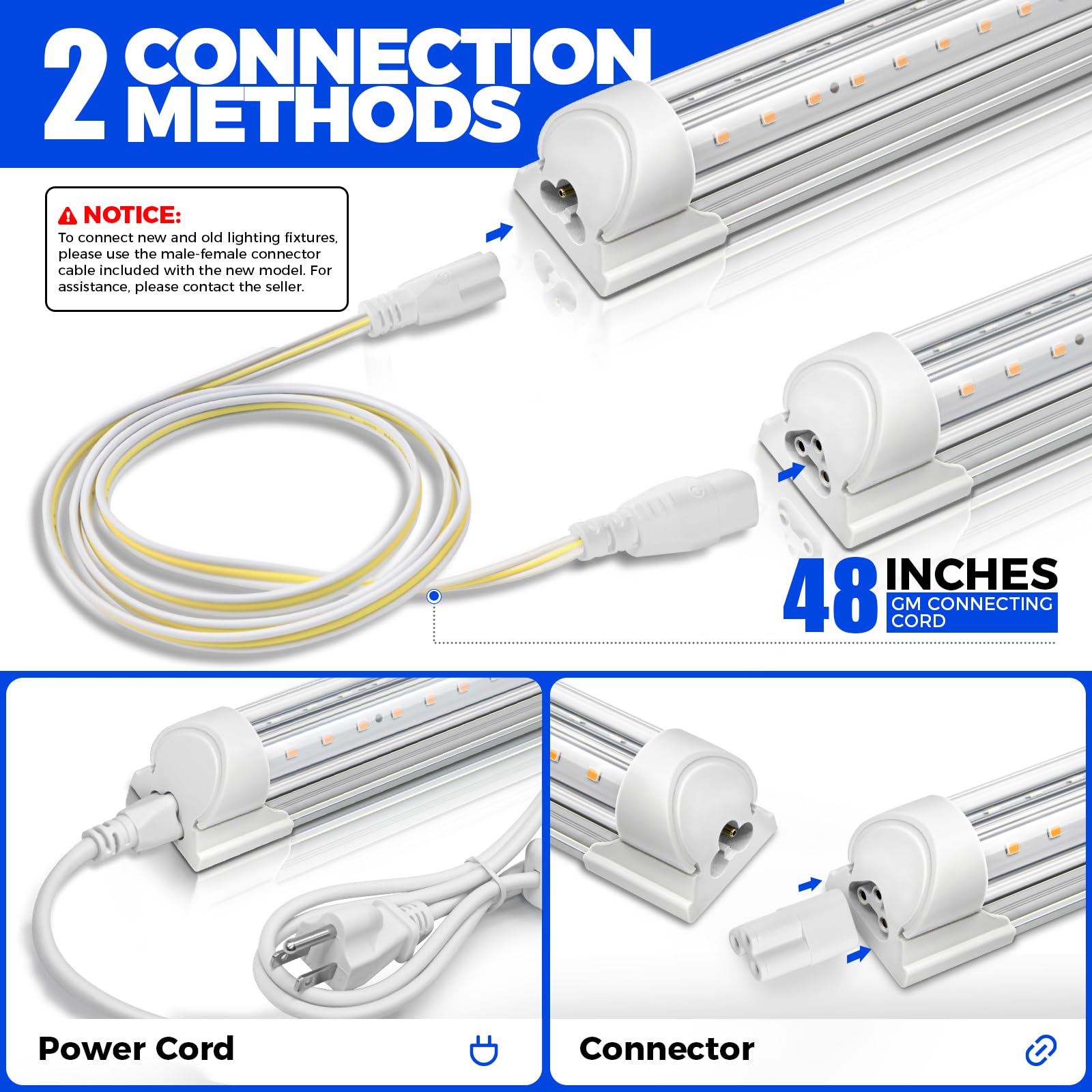 Barrina connectors and cords demonstrating safe, linkable setup