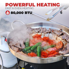 Barton concave comal stainless closeup showing smooth cooking surface and durability