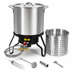 Barton front view of pot and stand showing stable setup and capacity