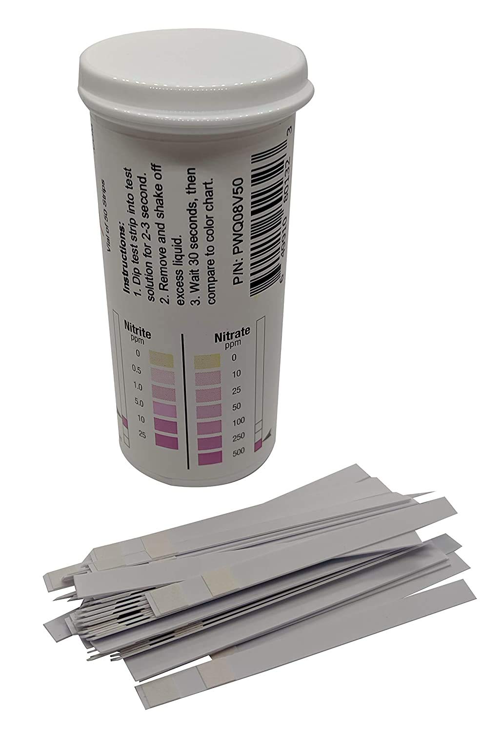 Bartovation close-up of dual color pads showing nitrite and nitrate readings for quick visual checks