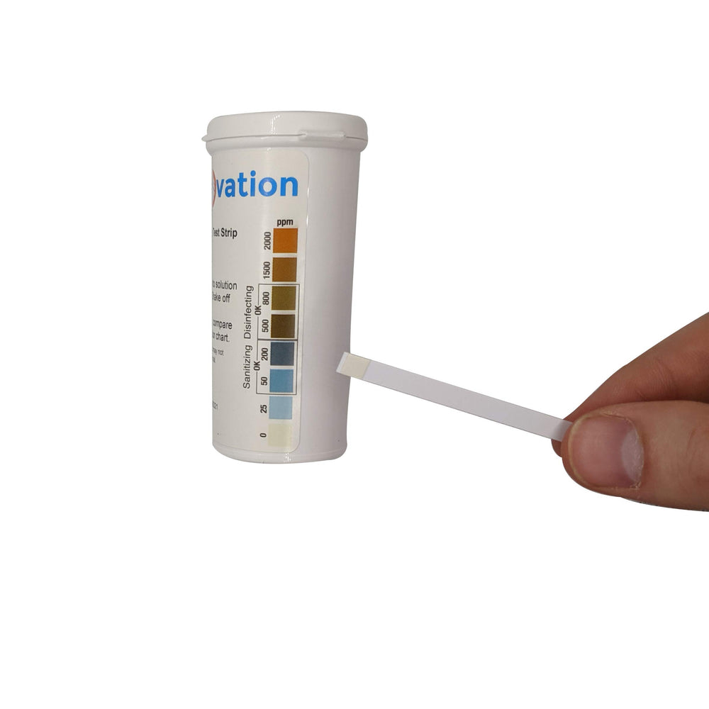 Bartovation open vial with strips and built-in desiccant for moisture protection