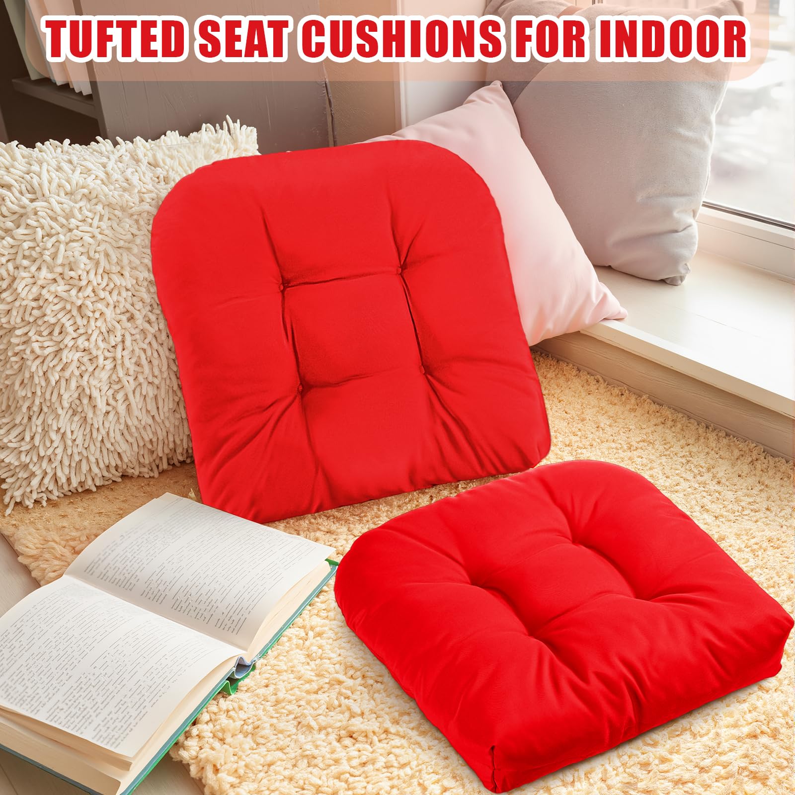 Barydat cushion used with outdoor dining set improving seat comfort