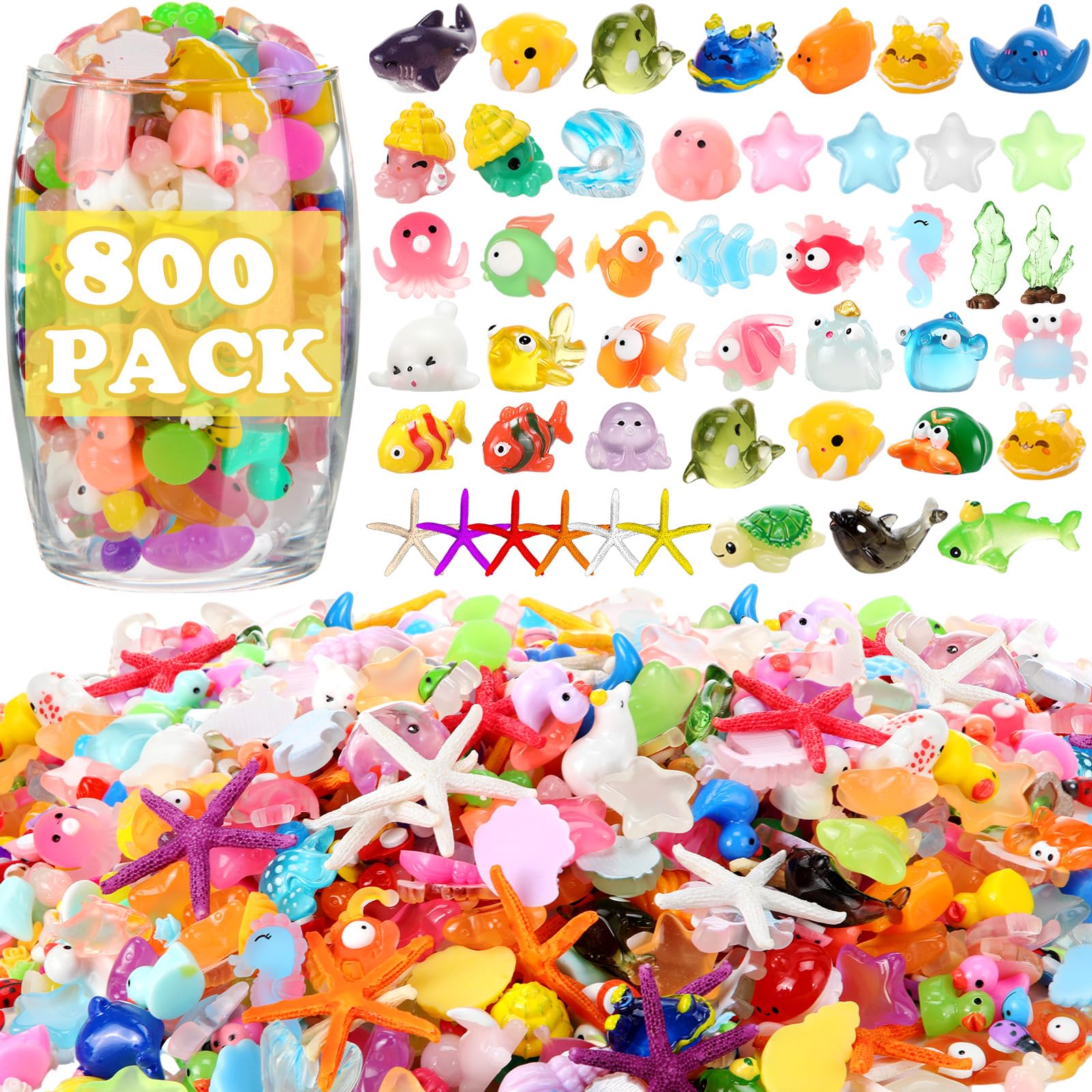 Barydat front packaging showing 800 mini resin figures and assortment for crafts