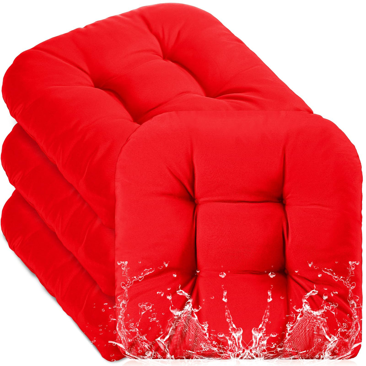 Barydat red cushions front packaging showing set of four and vibrant color benefit