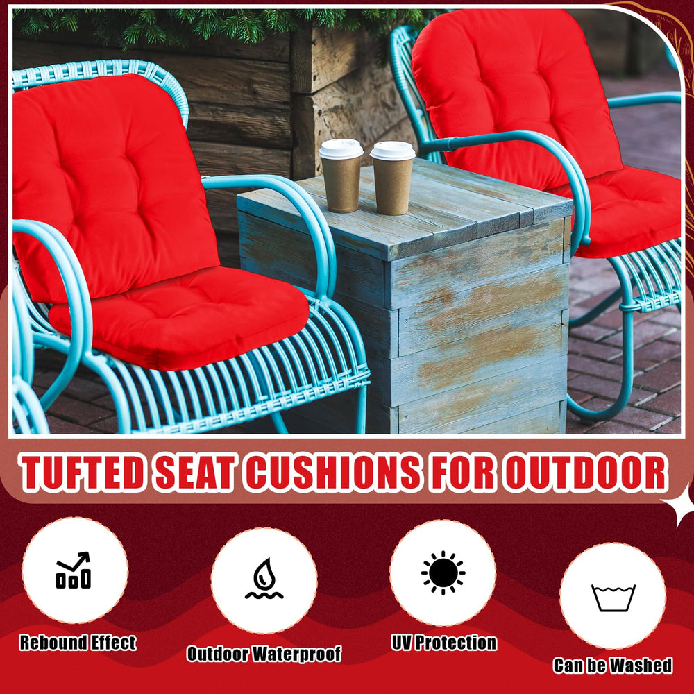 Barydat four cushions styled on patio conveying coordinated outdoor upgrade