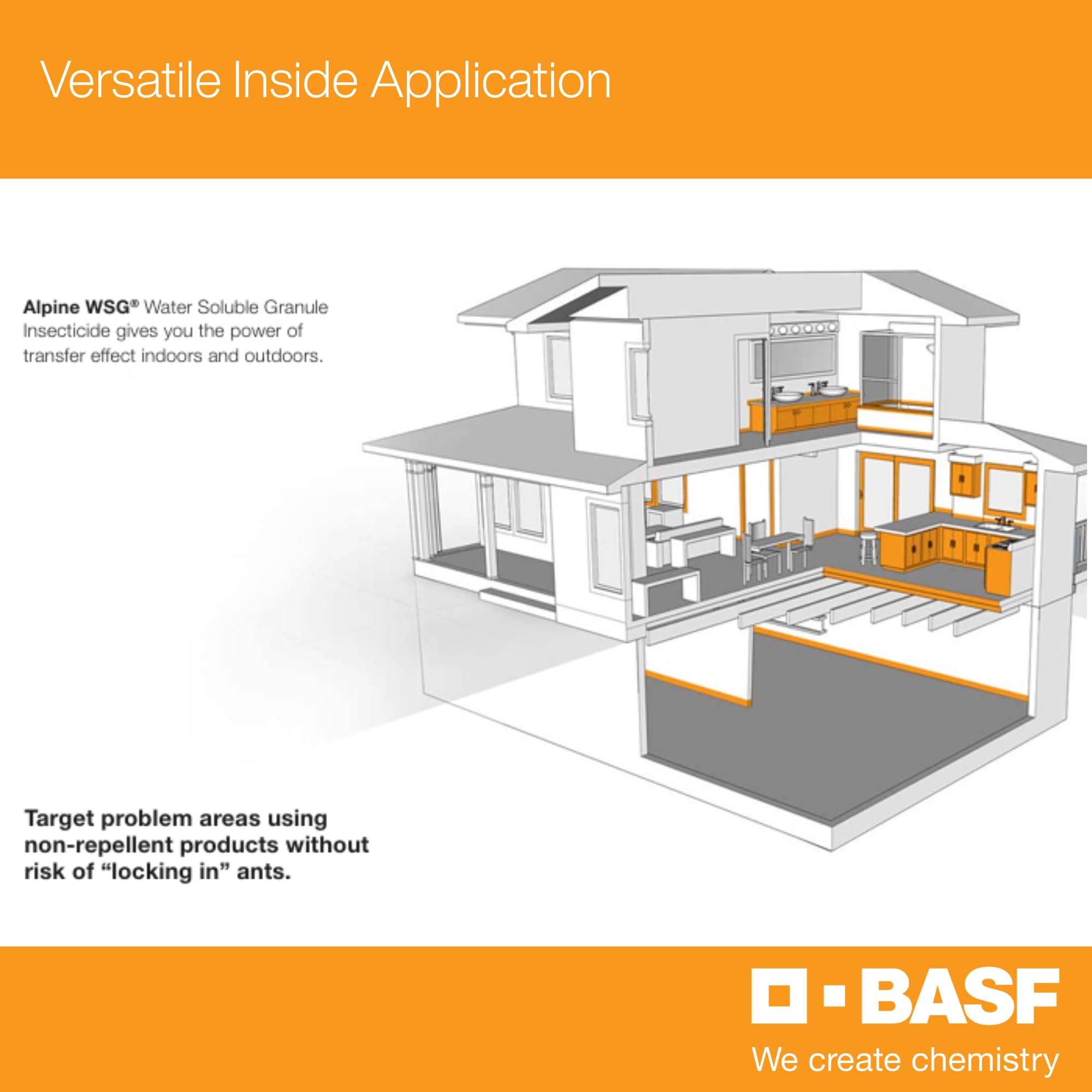 BASF Alpine WSG product label closeup showing mixing and safety directions benefit
