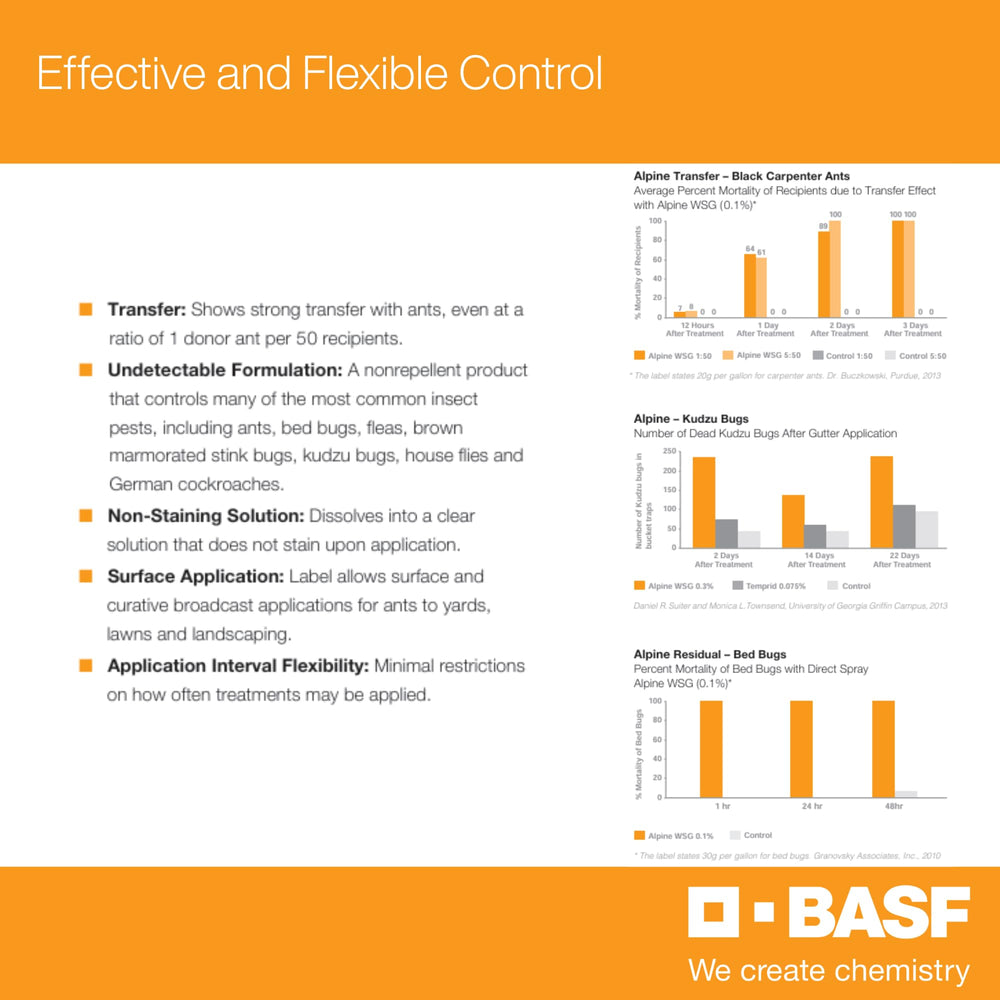 BASF Alpine WSG bottle next to hand for scale showing compact 200g convenience benefit