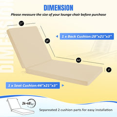 Basic Beyond non-slip straps and ties securing cushion to lounge for stability