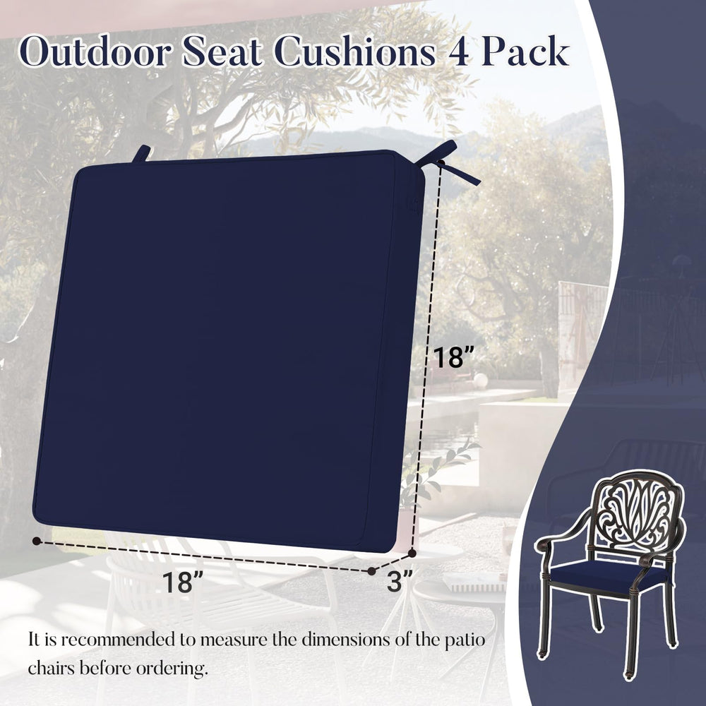 Basic Beyond cushion placed on patio chair showing stylish outdoor use benefit
