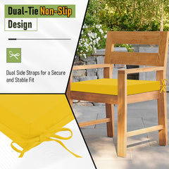 Basic Beyond cushion placed on patio chair illustrating comfort and outdoor use