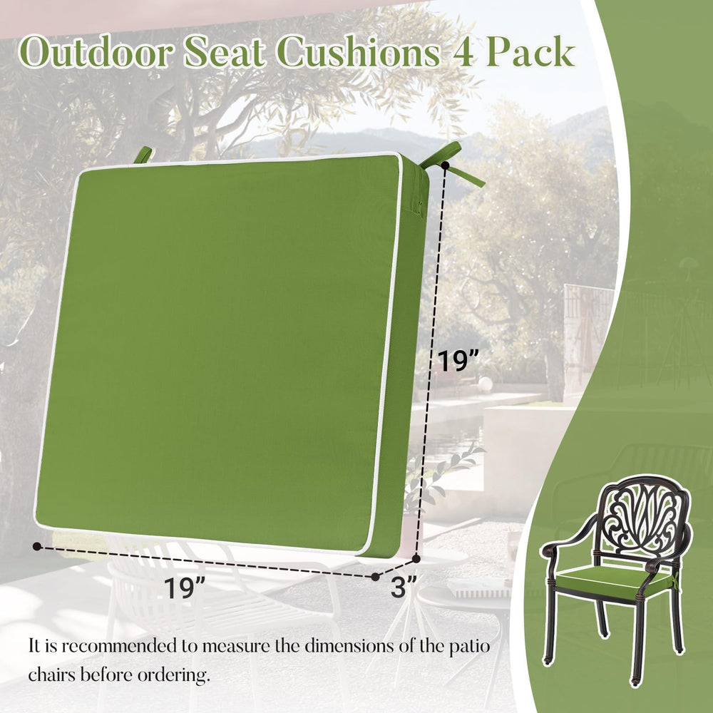 Basic Beyond cushion placed on patio chair offering added comfort and style