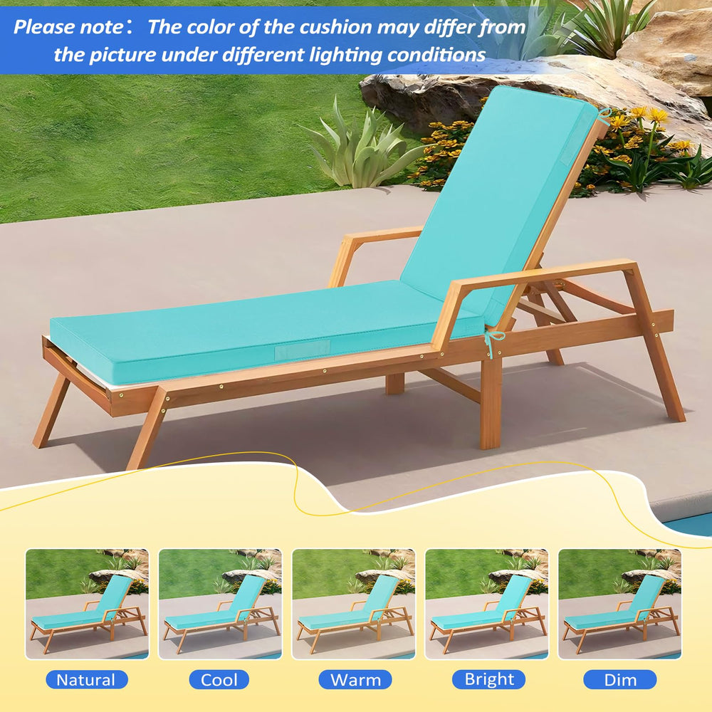 Basic Beyond cushions on pool chaise illustrating comfortable outdoor use