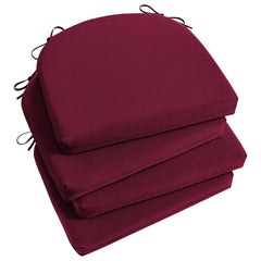 Basic Beyond front view burgundy set showing neat stacked cushions and stylish color