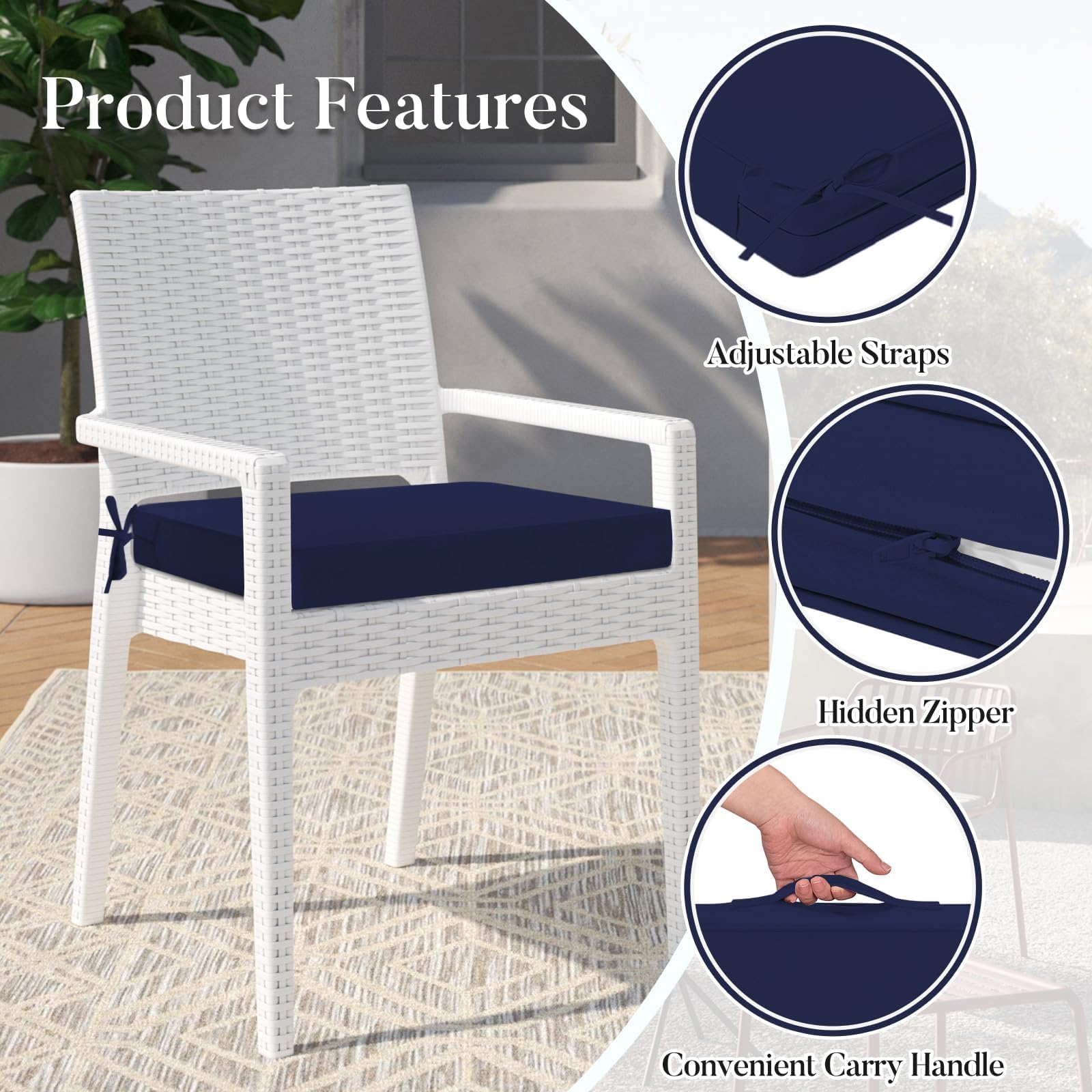 Basic Beyond carry handle and edge stitching detail for easy transport and durability