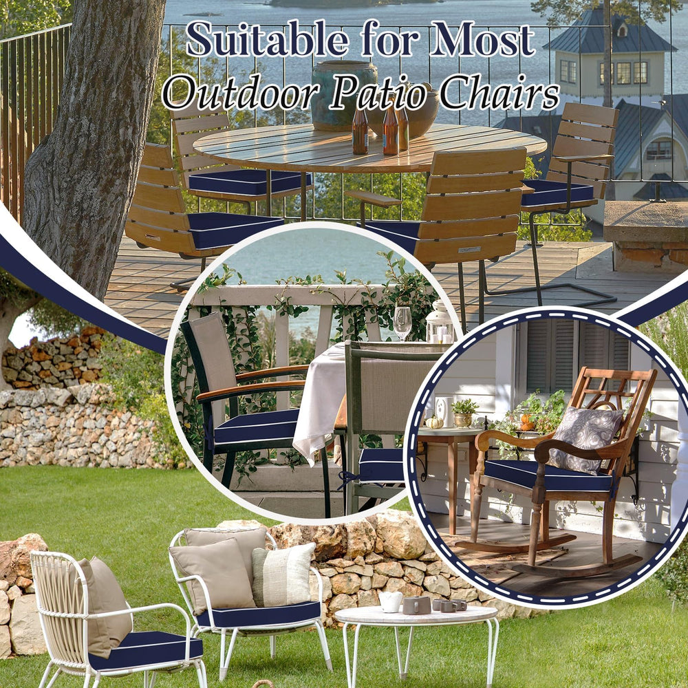 Basic Beyond lifestyle image at outdoor dining showing cushioned comfort for gatherings benefit