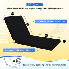 Basic Beyond four non-slip ties securing cushion to lounge chair for stable seating
