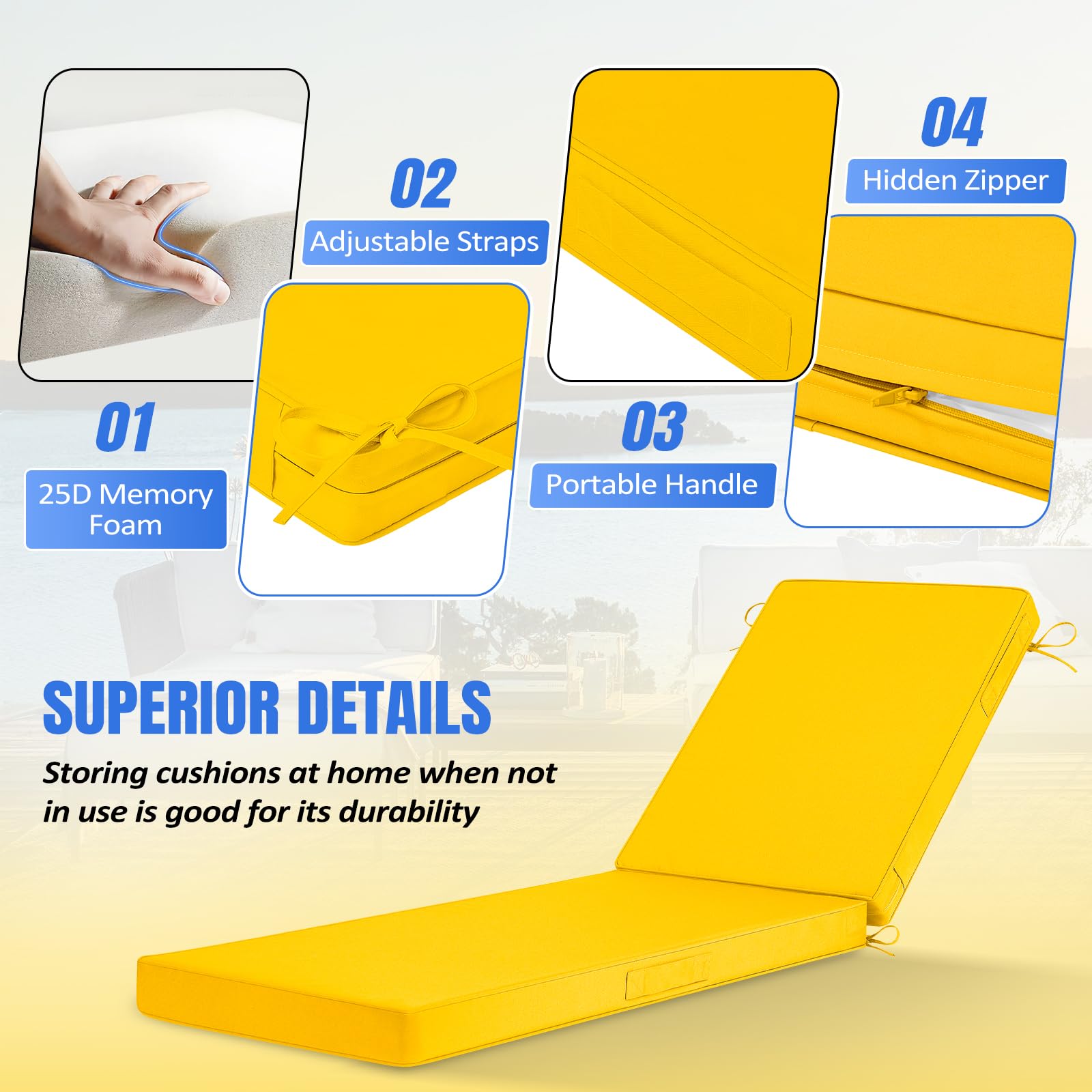 Basic Beyond seat cushion edge showing 28D foam core for supportive comfort
