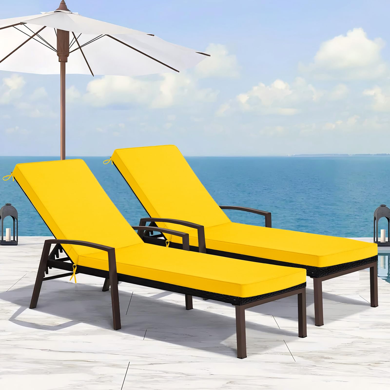 Basic Beyond cushions on chaise demonstrating 72x21x3 inch scale and fit