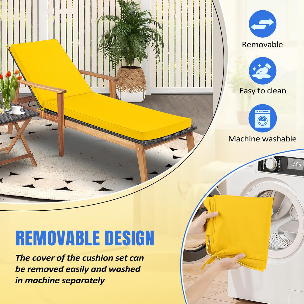 Basic Beyond non-slip straps and ties securing cushions to lounge without sliding