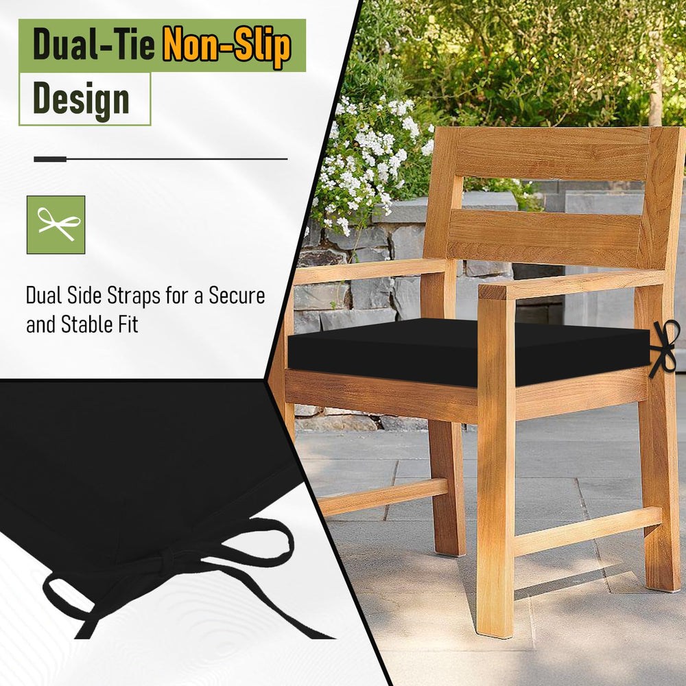 Basic Beyond detail of two tie straps showing secure fastening that prevents cushion slipping