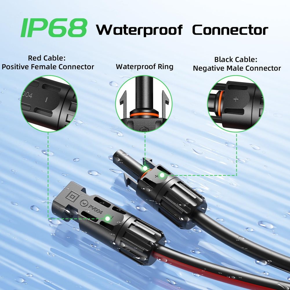 Bateria Power spare connector and bare wire ends for flexible hookups