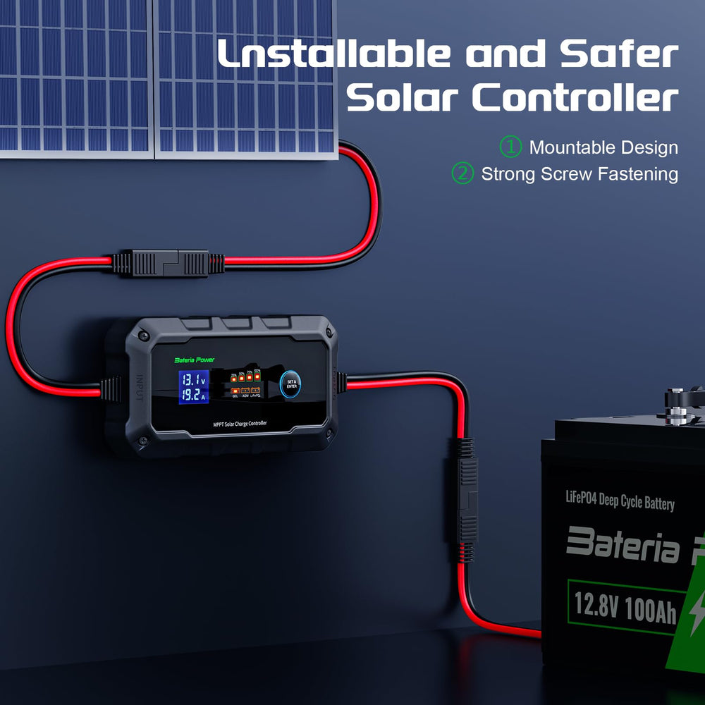 Bateria Power Sunrock 20Pro installed on van roof demonstrating mobile energy use