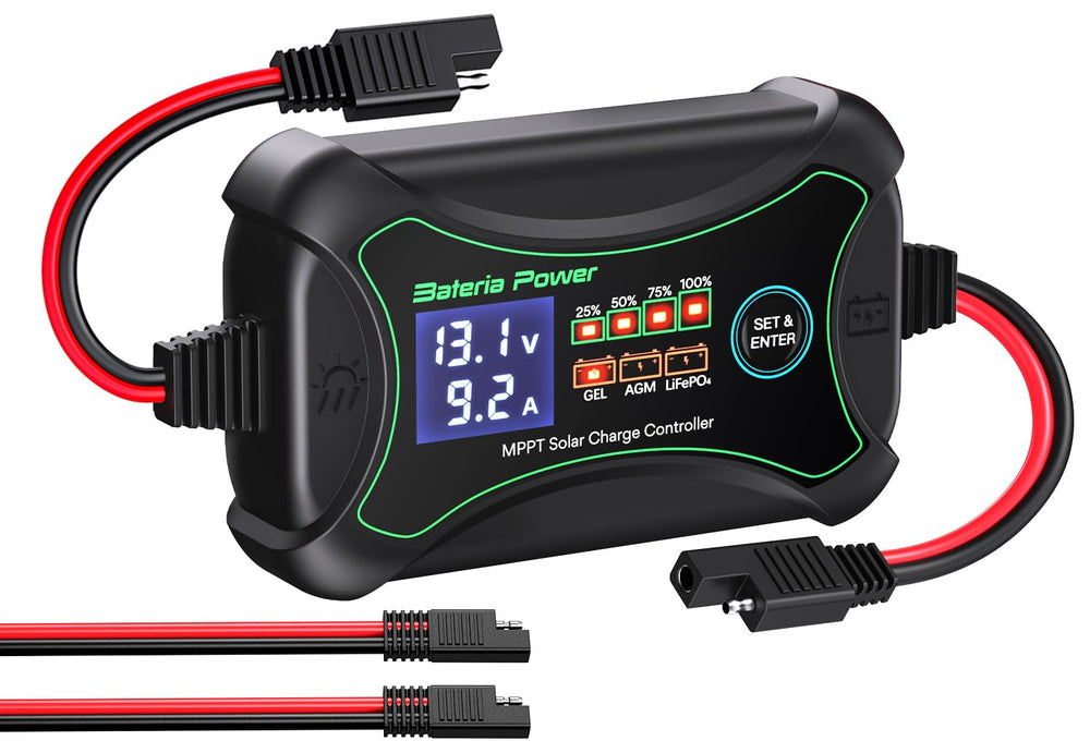 Bateria Power SunRock 10 front panel with LEDs showing system status and quick diagnostics