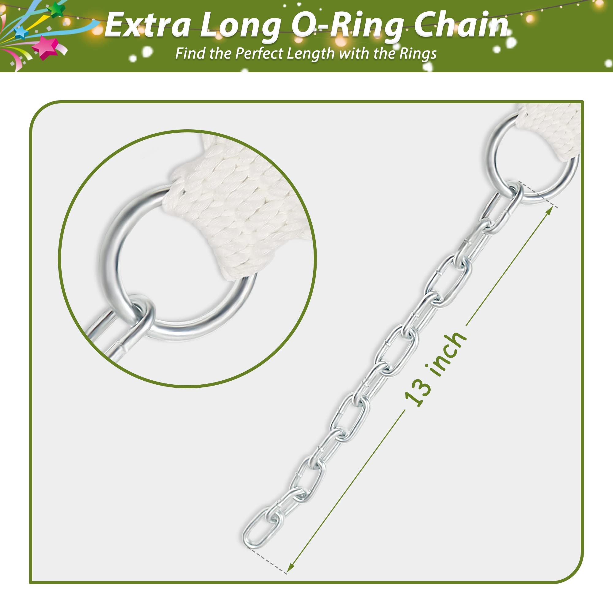 Bathonly adjustable chains and connection ropes for easy fitting to stands