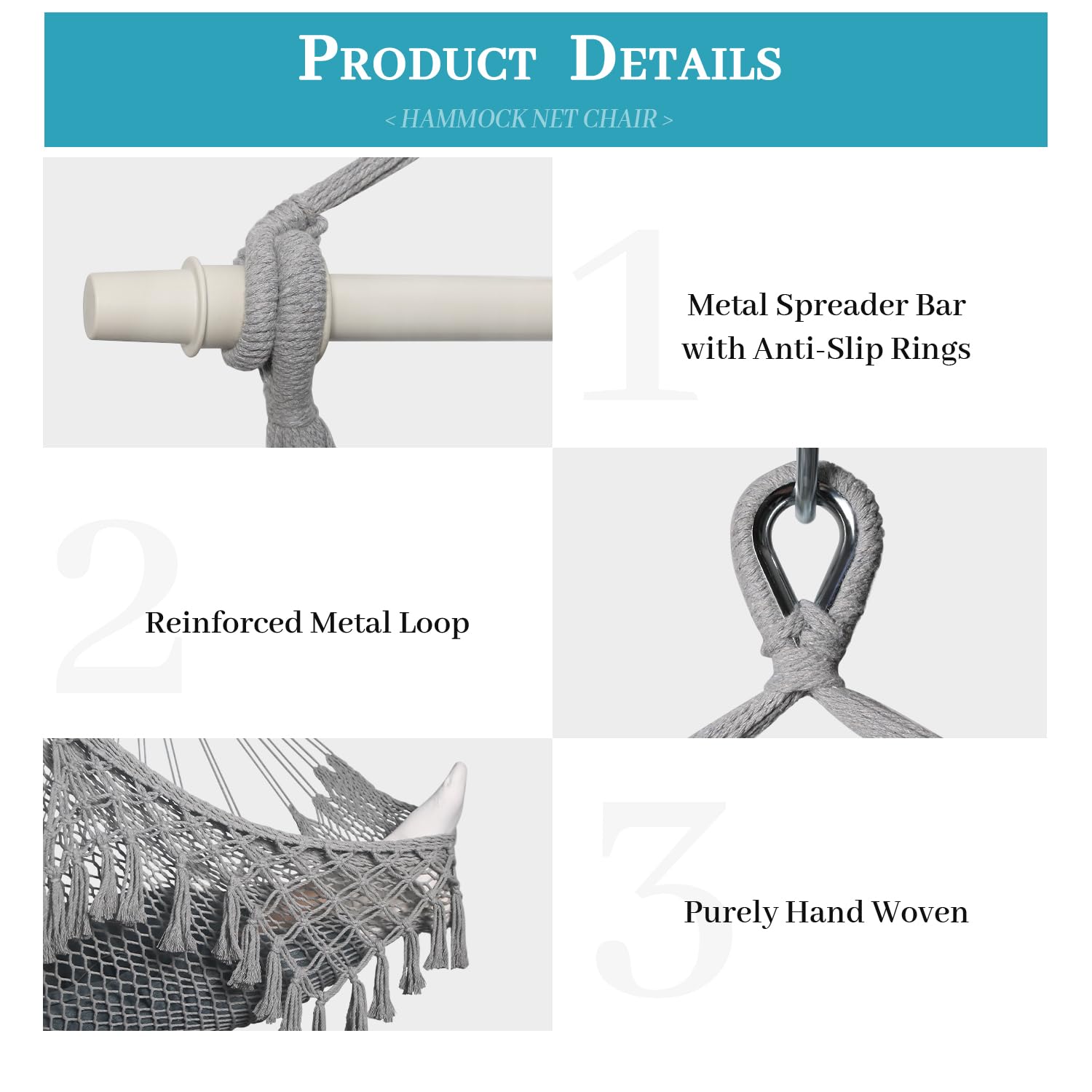 Bathonly metal spreader bar detail showing detachable sections for portability