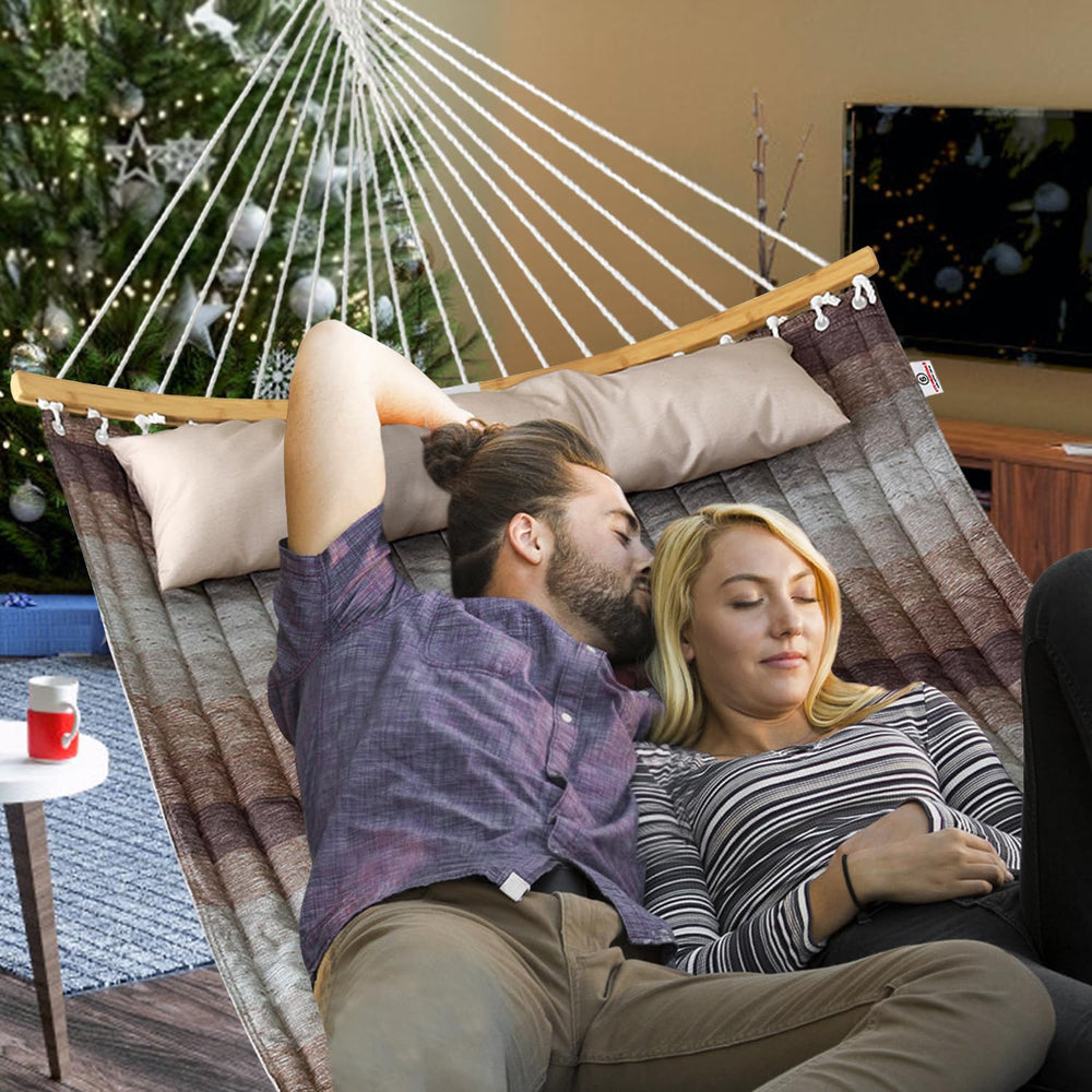 Bathonly hammock beside a stand showing size and 11 ft scale