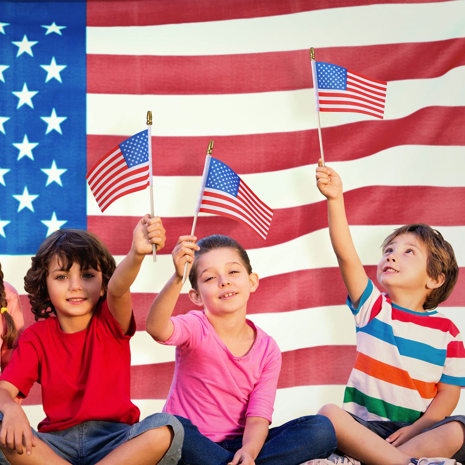 Batiyeer close-up of polyester flag fabric showing fade-resistant material and crisp print