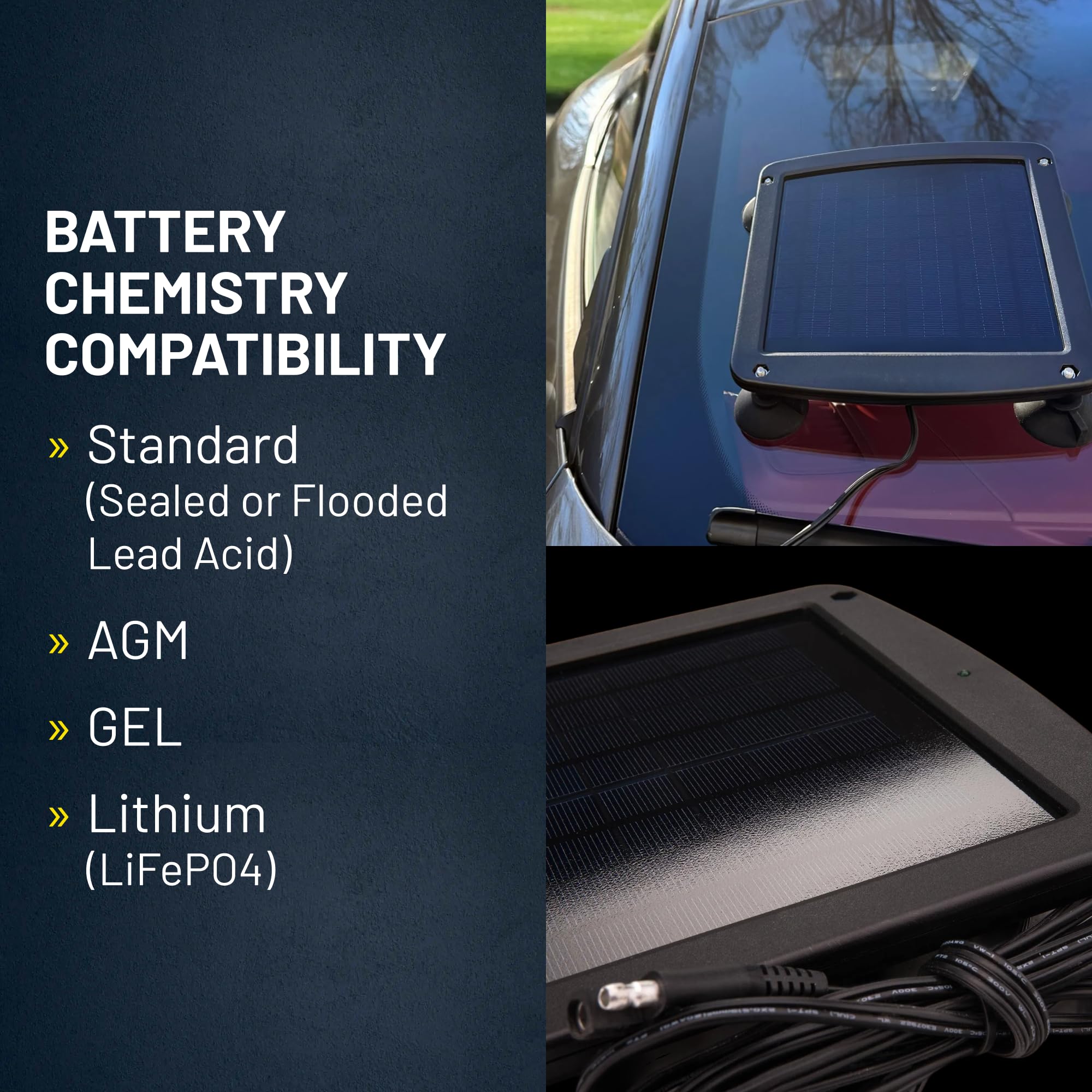 Battery Tender next to ruler illustrating compact size benefit: portable storage